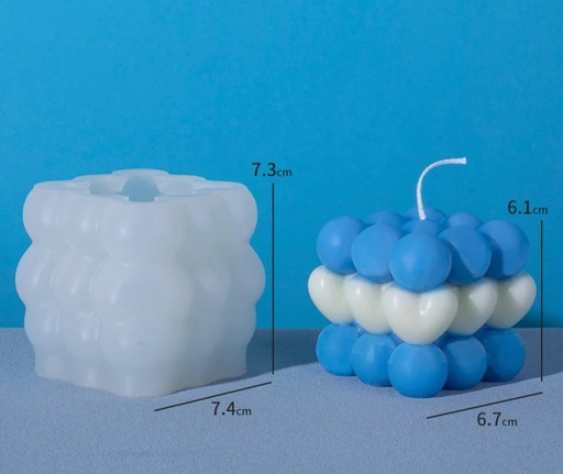[MS0150] Molde de silicona cubo con formas 7.4*7.3cm