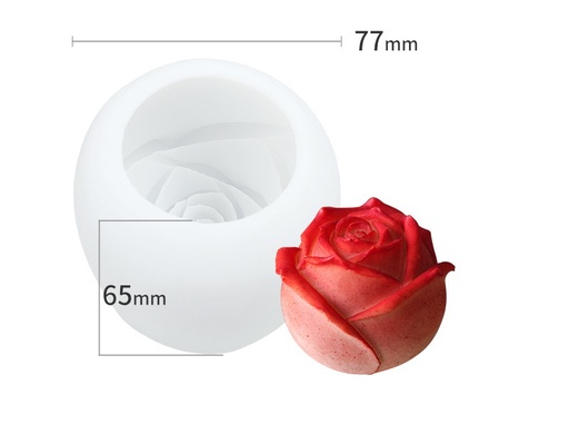 [MS0157] Molde de silicona capullo rosa 77*65mm