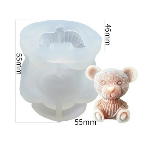 [MS0164] Molde de silicona mini oso 55*55mm