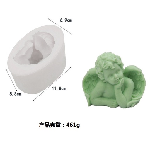 [MS0174] Molde de silicona ángel recostado 11.8*8.8*6.9cm