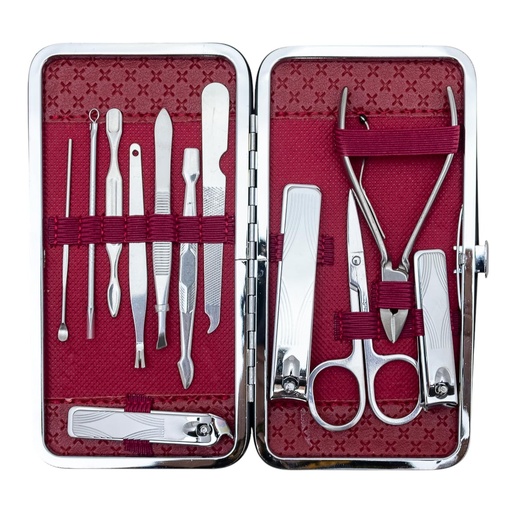 [32821] Set con estuche para manicura 12 piezas
