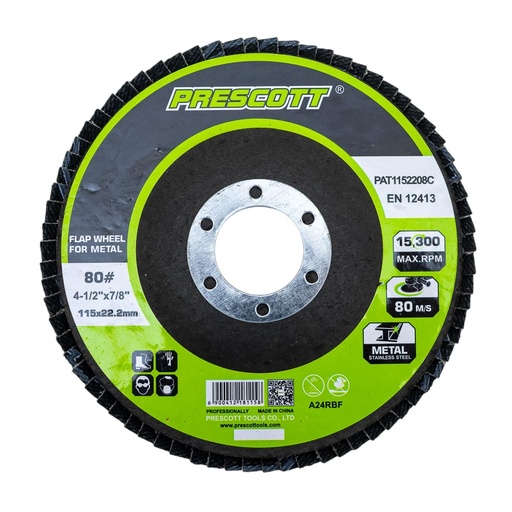 [PAT1152208C] Disco flap G80 115*22.2mm PRESCOTT