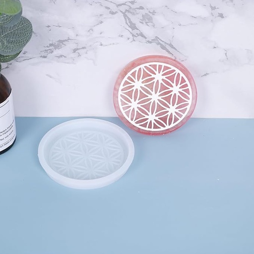 [ms100-3] Molde de silicona circular posavasos 8cm