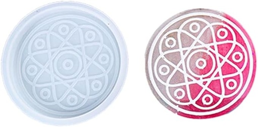 [ms100-2] Molde de silicona circular posavasos 8cm