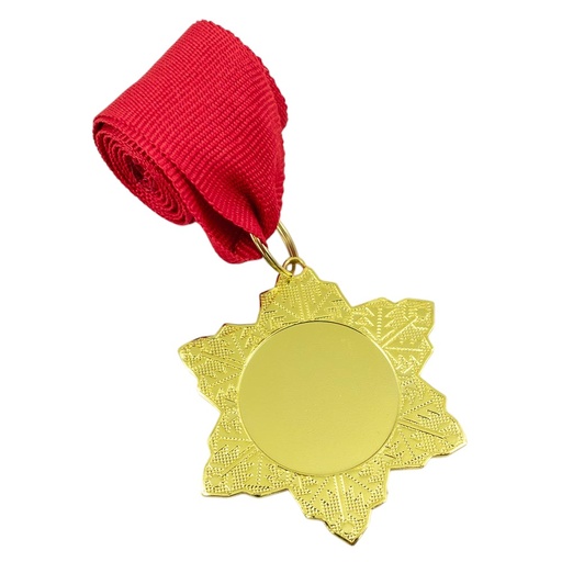 [33090] Medalla metálica diseño estrella oro 4.5cm