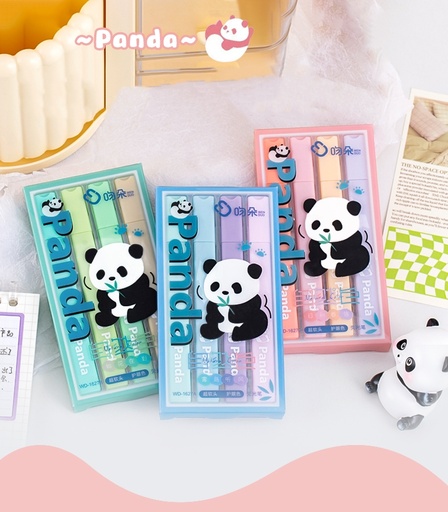 [33130] Resaltador diseño panda 4PC