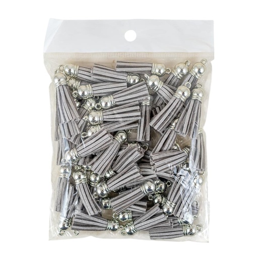 [92829-28] Borla gamuza plata 50 piezas