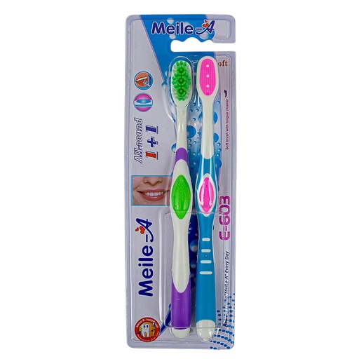 [92396] Cepillo de dientes para adulto 2 piezas