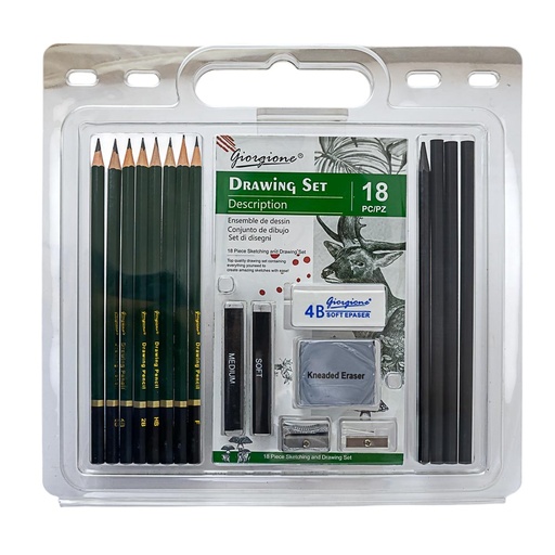 [G-SK18] Set de dibujo de 18 piezas GIORGIONE