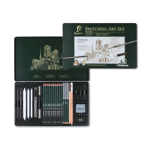 [G-272708] Set para dibujo profesional 27 piezas GIORGIONE