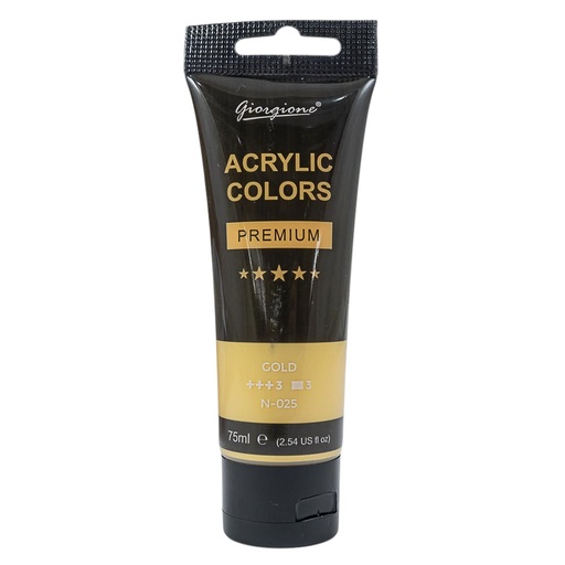 [G-AC75-25] Pintura acrílica oro 75ml GIORGIONE