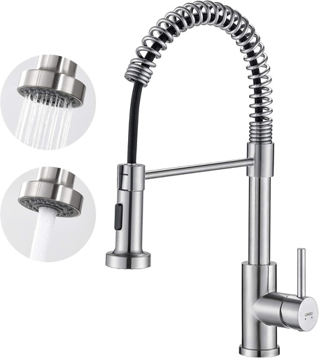 [52071] Grifo de cocina gourmet con tirón flexible